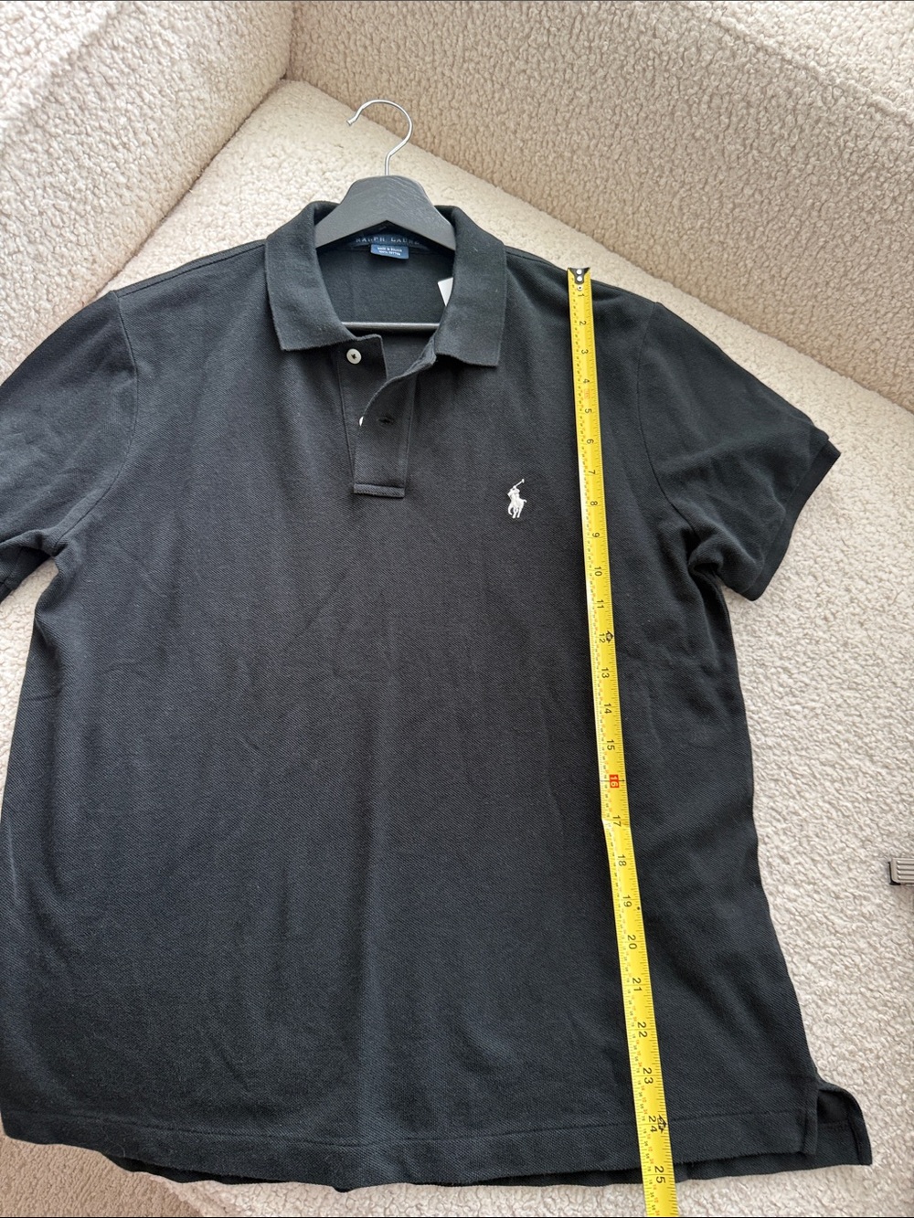 Ralph Lauren Black Polo with White Pony Logo XL NWT - Picture 3 of 9